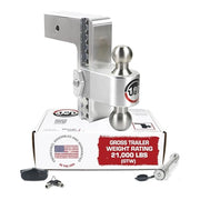 180-Degree Trailer Hitch, 3" Receivers, 8" Drop, SS Balls