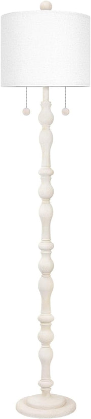 65.5" Natural Real Wood Boho Floor Lamp for Living Room Bedroom