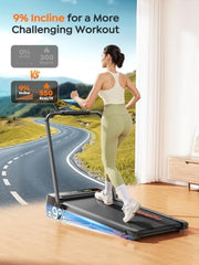 Folding Treadmill with Incline, 400lbs Capacity Treadmills for Home