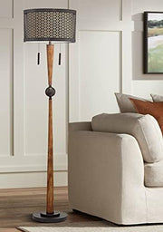 Hunter 64" Tall Rustic Modern Floor Lamp Living Room