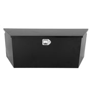 35"X12"X12" Truck Tool Box Black Heavy Duty Steel Metal Trailer Tongue Box Pick Up Storage Organizer w/Lock & Keys