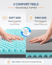 3 Inch Egg Crate Memory Foam Mattress Topper Queen Size