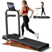 15% Incline Walking Pad Treadmill with Handles, Treadmills for Home