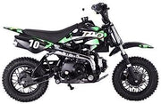 110cc Dirtbike Pit Bike ‎10" Wheels Youth Tao DB10 Kids Motocross Fully Automatic DirBike (Green)