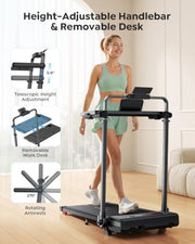 Walking Pad with 6% Incline, 2.5HP Treadmill, 0.6-3.8 MPH, 300 lbs