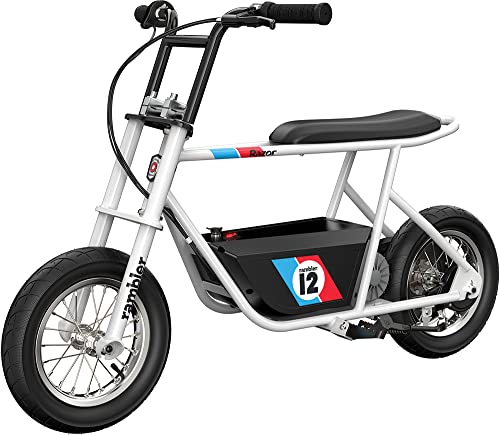 Rambler 12 for Ages 13+ – 24V Electric Minibike with Retro Style, Up to 14 mph, Wide 12" Air- Filled Tires, High-Torque 250-watt Motor, Up to 40 Minutes Ride Time, for Riders up to 170 lbs