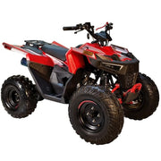 CT125E ATV Quad 125cc ATV for Youth Sports Utility Gas Power with Reverse Led Lights Big Tires 18/19 (Red) (Factory Packaged)