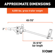 8000 lb Trunnion-Bar Weight-Distributing Hitch