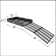 800 lb Heavy-Duty Folding Steel Cargo Carrier with Ramp