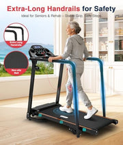 Treadmill for Seniors with Long Handrail-Walking Treadmill for Home