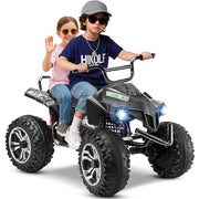 24V 4 Wheeler ATV for Kids Aged 6-8-10-14 for Outdoor Riding, Black
