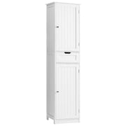 66.9" Tall Bathroom Storage Cabinet with 2 Doors & 1 Drawer Narrow Storage Cabinet with Adjustable Shelves, Floor Cabinet for Bathroom, Living Room, Entryway, Kitchen, White, 15.7" W