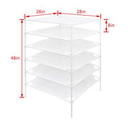 Sweater Drying Rack 6-Layer Stackable Mesh Cloth Dry Dyier,White