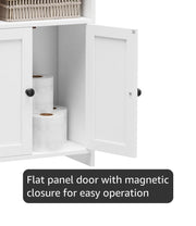 Small Bathroom Storage Cabinet, Toilet Paper Storage Cabinet Bathroom Floor Cabinet with Doors and Shelves, Bathroom Organizers for Small Spaces, 7.9" D x 14.6" W x 31" H, White