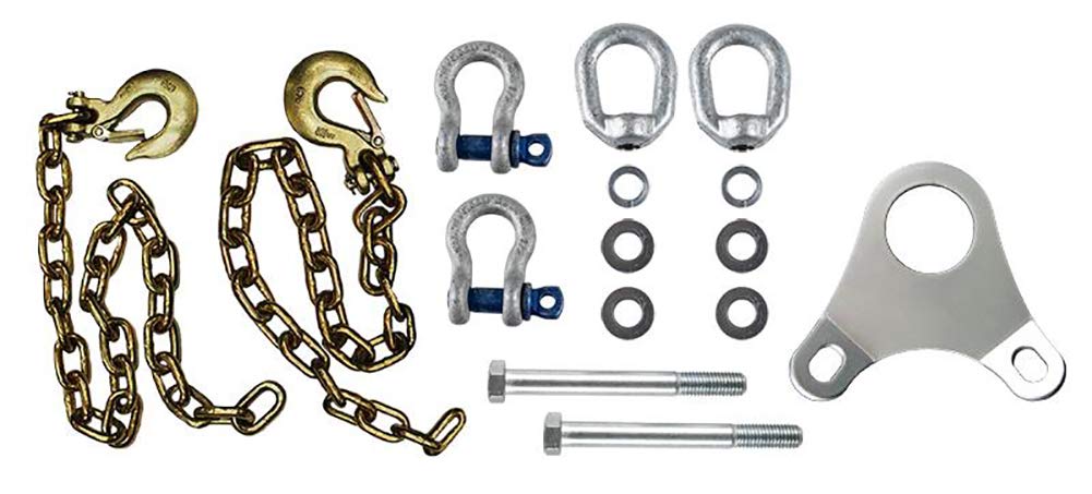 Ultimate Connection Safety Chains with Triangle Plate Grade 70 18000 lb Rating for 5th Wheel Towing - 3249