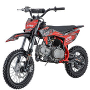 Lynx 125cc Dirt Bike, 4-Speed Semi-Automatic Pit Bike with Zongshen 4-Stroke Engine, Kick Start Gas Dirt Bike, 14"/12" Big Wheels, Air-Cooled Off-Road Motorcycle for Youth & Adults (Red)