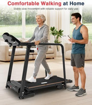 Treadmill for Seniors with Long Handrail-Walking Treadmill for Home