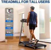 Home Treadmill 400+LB Capacity, 4.0HP Heavy Duty Treadmill Foldable
