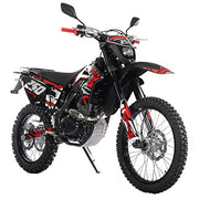 Templar X 250cc 6 Speed Dirt Bike with Zongshen Engine Pit Bike Gas Dirt Bikes Adult Pitbike, Big 21"/18" Wheels! (Red)