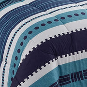 7 Piece Comforter Set Bag Solid Color All Season Soft Down Alternative Blanket & Luxurious Microfiber Bed Sheets, Marino, Queen (Pack of 4, 28 Count Total)