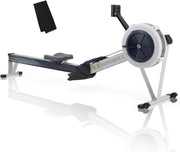16-Level Dual-Rail Magnetic Rowing Machine, LCD Monitor, Wide Seat, Gray, 300 lb Capacity