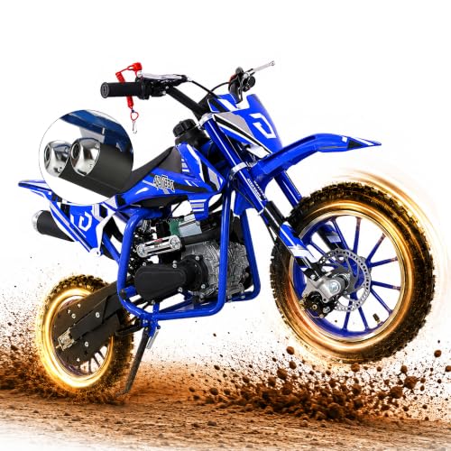 50cc Kids Dirt Bike, 4-Stroke Gas Dirt Bike for Kids 8-14