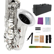 Tenor Saxophone B Flat for Beginners Sax Full Kit with Pads Cushions,Hard Carrying Case,Neck Strap,Reeds,Cleaning Cloth & Rod,Mouthpiece,Gloves Gold
