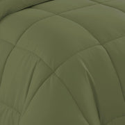 7 Piece Comforter Set Bag Solid Color All Season Soft Down Alternative Blanket & Luxurious Microfiber Bed Sheets, Sage, Queen (Pack of 4)