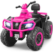12V 2 Seater Ride on ATV for Big Kids,Off-Road 4 Wheeler Ride on Car,Strong Motor with 4mph Max Speed,w/Bluetooth,LED Lights,Boys & Girls Ride on,Electric Car to Kids, Kids Quad Bike
