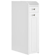 Small Bathroom Storage Cabinet, with Slide Out Drawers，Cloud White Slim Bathroom Storage Organizer, Toilet Paper Holder, for Small Spaces, SIREN Collection UBBC847P31