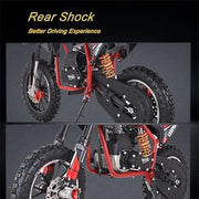 Leopard 40 Mini Dirt Bike, Gas Power 4 Stroke Pit Bike! Easy Pull Start, 10" Wheels!