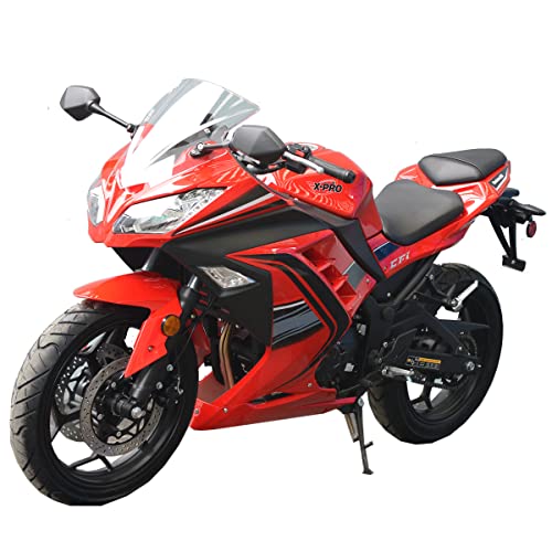250cc 6 Speed EFI Fuel Injection Dirt Bike Motorcycle Bike Street Bike Motorcycle Assembled in Crate (Red)