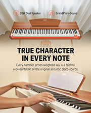 DDP-80 Digital Piano 88 Key Weighted Keyboard+ Piano Bench with Storage