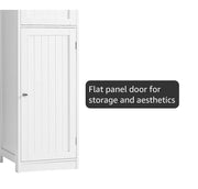 66.9" Tall Bathroom Storage Cabinet with 2 Doors & 1 Drawer Narrow Storage Cabinet with Adjustable Shelves, Floor Cabinet for Bathroom, Living Room, Entryway, Kitchen, White, 15.7" W