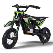 36V Electric Dirt Bike for Kids Ages 5-10, Off-Road Motorcycle Gift, Green