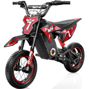 36V Electric Dirt Bike for Kids Ages 4-10, 700W Peak 15.5MPH, 3-Speed Modes