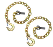 8 Pack 3/8" x 36" Trailer Safety Chains with Clevis Grab Hooks & Safety Clip | Grade 70 Binder Towing Trailer Chain