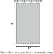 Extra Wide Plush Velvet Blackout Curtains (1 Panel) 100W X 84L, Diva Cream