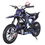 Hawk Mini Dirt Bike, Gas Power 4 Stroke Dirt Bike! 40CC Pit Bike, Pull Start, 10" Wheels! (Blue)