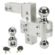 12000 lb Adjustable Dual-Ball Hitch with Hook Slot
