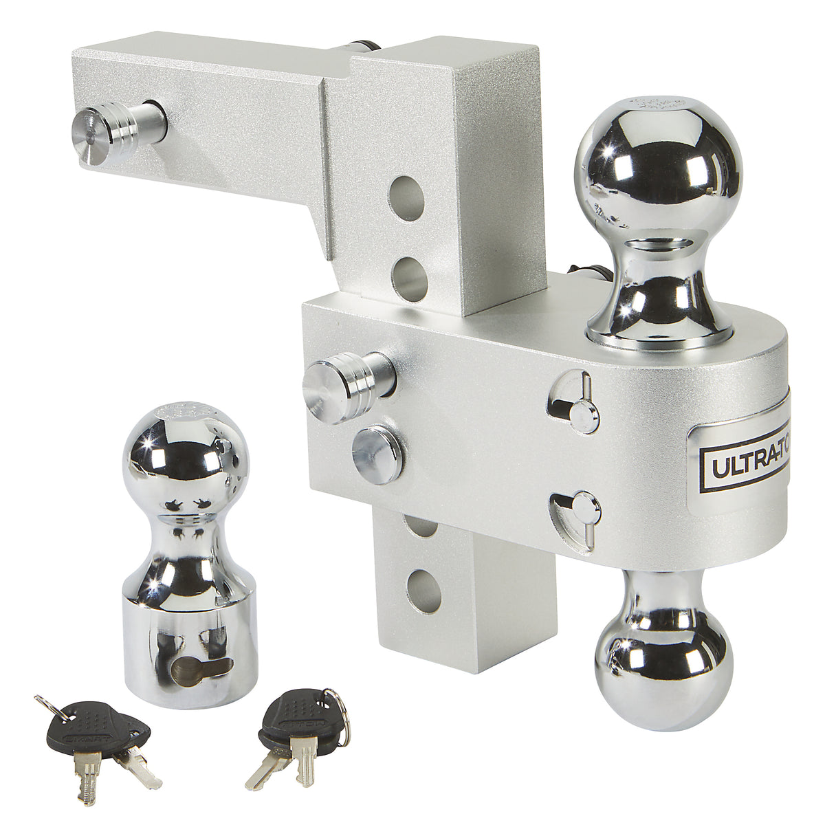 12000 lb Adjustable Dual-Ball Hitch with Hook Slot