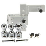 12000 lb Adjustable Dual-Ball Hitch with Hook Slot