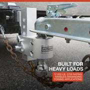 12000 lb Adjustable Dual-Ball Hitch with Hook Slot