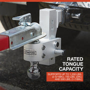 12000 lb Adjustable Dual-Ball Hitch with Hook Slot