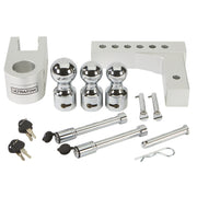 12000 lb Adjustable Dual-Ball Hitch with Hook Slot