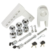 12000 lb Adjustable Dual-Ball Hitch with Hook Slot