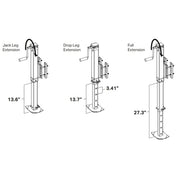 7000 lb Dual-Leg Electric Trailer Jack with Remote