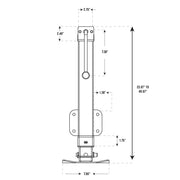 7000 lb Side-Wind Drop-Leg Trailer Jack with Footpad