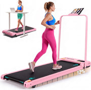 Small Walking Pad with Incline-Foldable Treadmill for Home Office