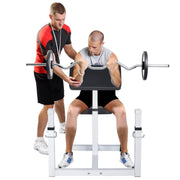 Preacher Curl Weight Bench, Strength Training Max load 450LBS Home Gym Fitness Equipment, Seated Arm Isolated Barbell Dumbbell Bicep Station